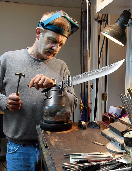 Hand-forged Damascus Blank Blade Structure
